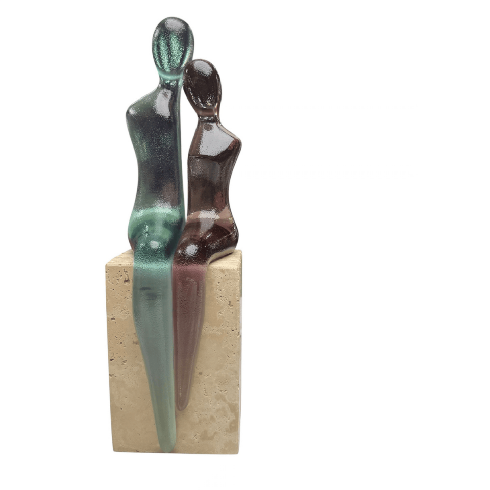 AKRİLİK ÇİFT İNSAN FİGÜRÜ DEKORATİF OBJE