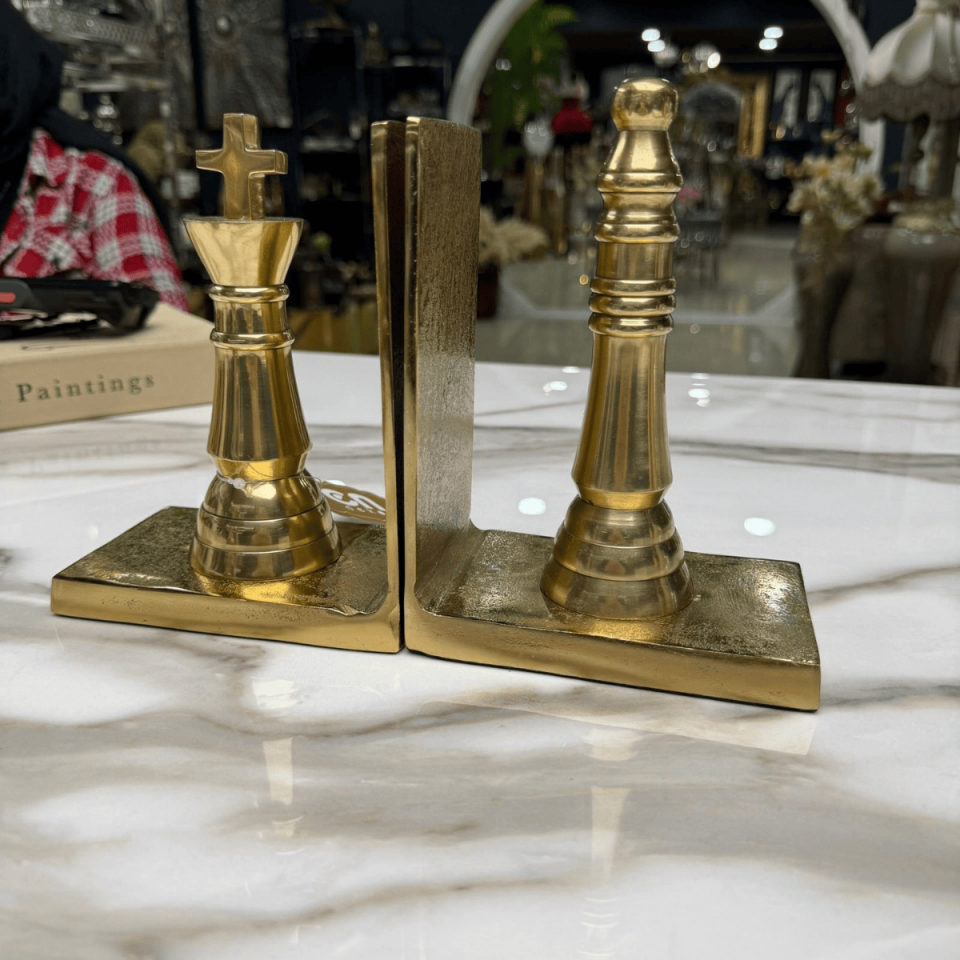 SATRANÇ FİGÜRLÜ 2'Lİ KİTAP TUTUCU