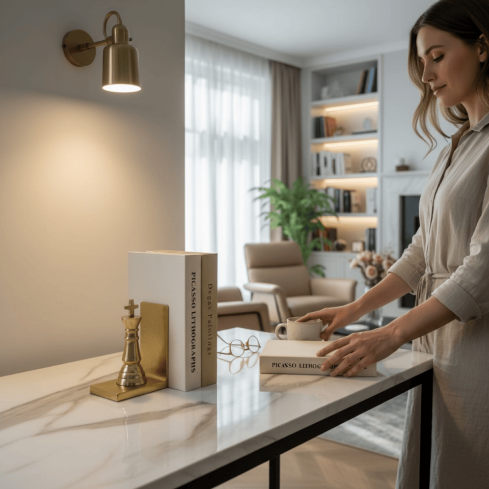 SATRANÇ FİGÜRLÜ 2'Lİ KİTAP TUTUCU