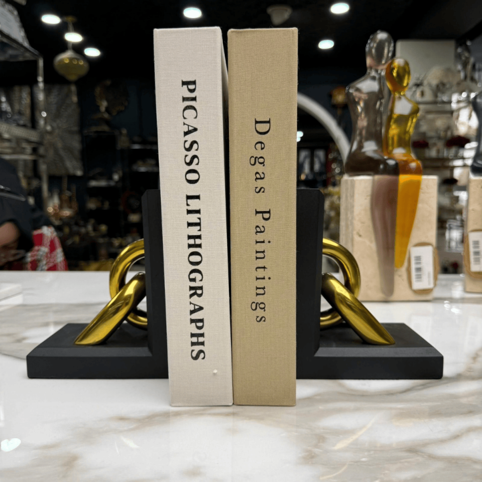 ZİNCİR TASARIMLI 2'Lİ KİTAP TUTUCU