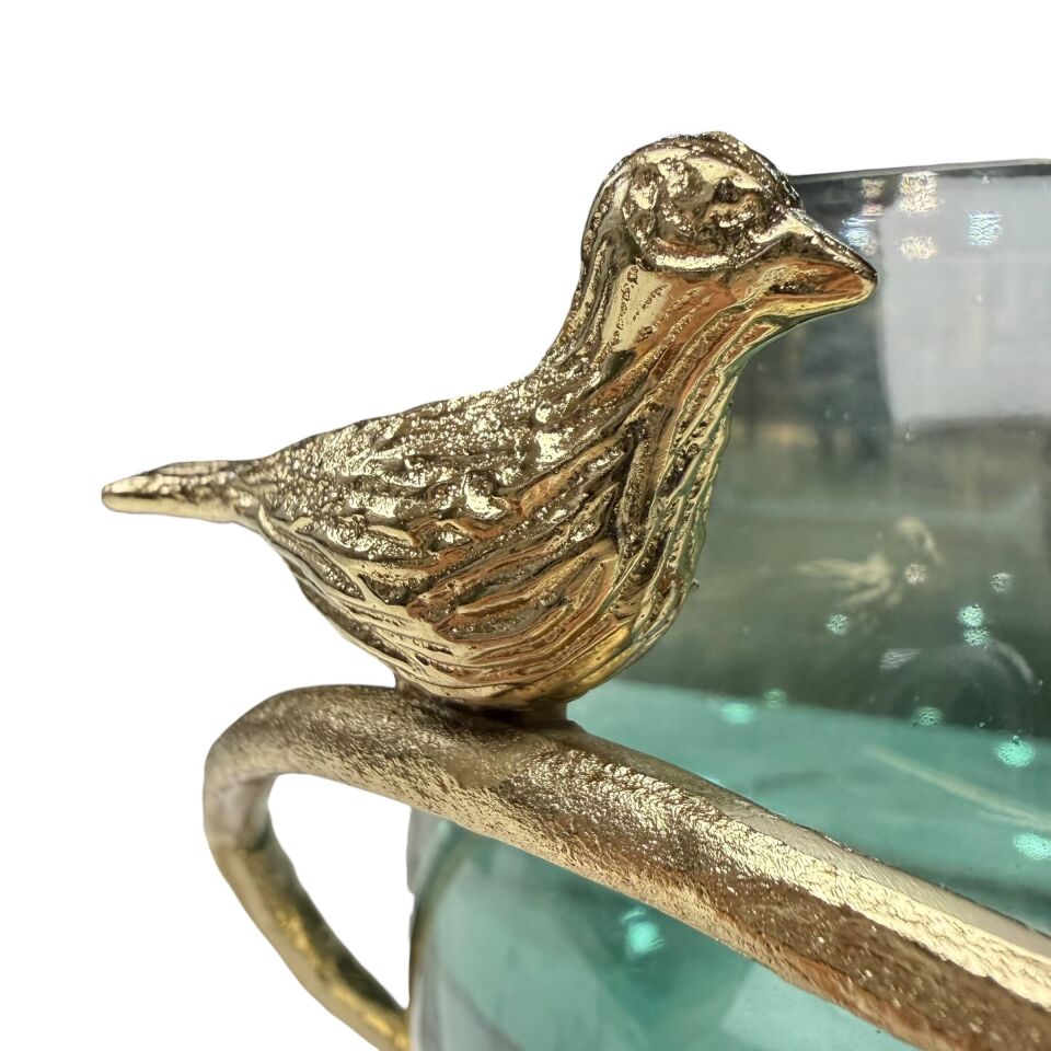 KUŞ FİGÜRLÜ DEKORATİF ŞAMDAN BÜYÜK