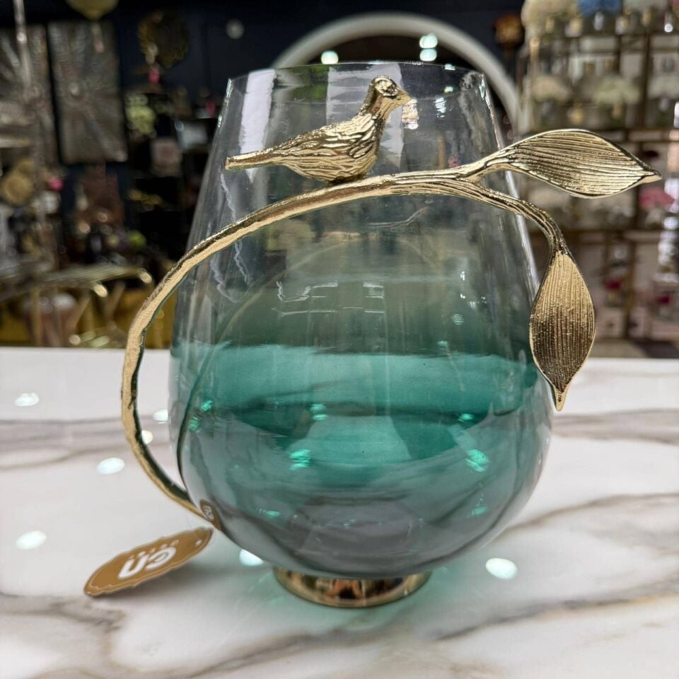 KUŞ FİGÜRLÜ DEKORATİF VAZO