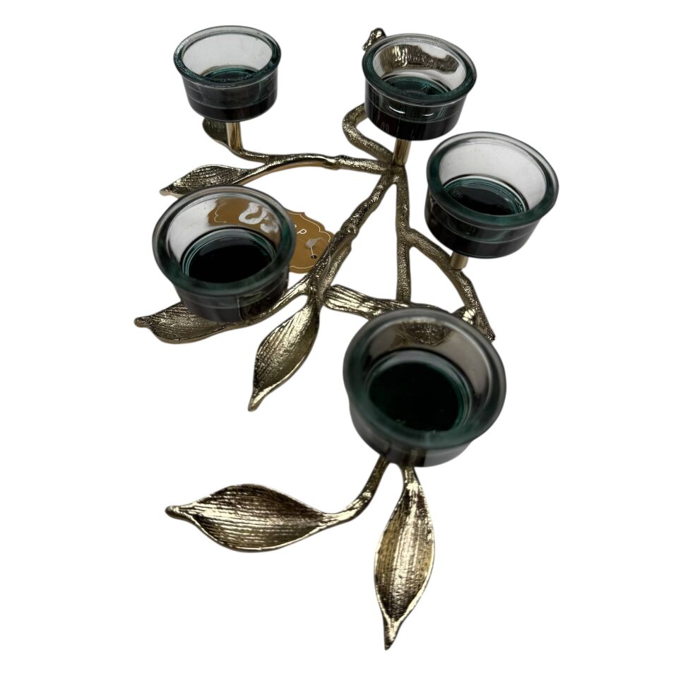 KUŞ FİGÜRLÜ DEKORATİF 5Lİ MUMLUK