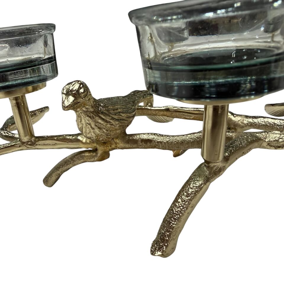 KUŞ FİGÜRLÜ DEKORATİF 5Lİ MUMLUK