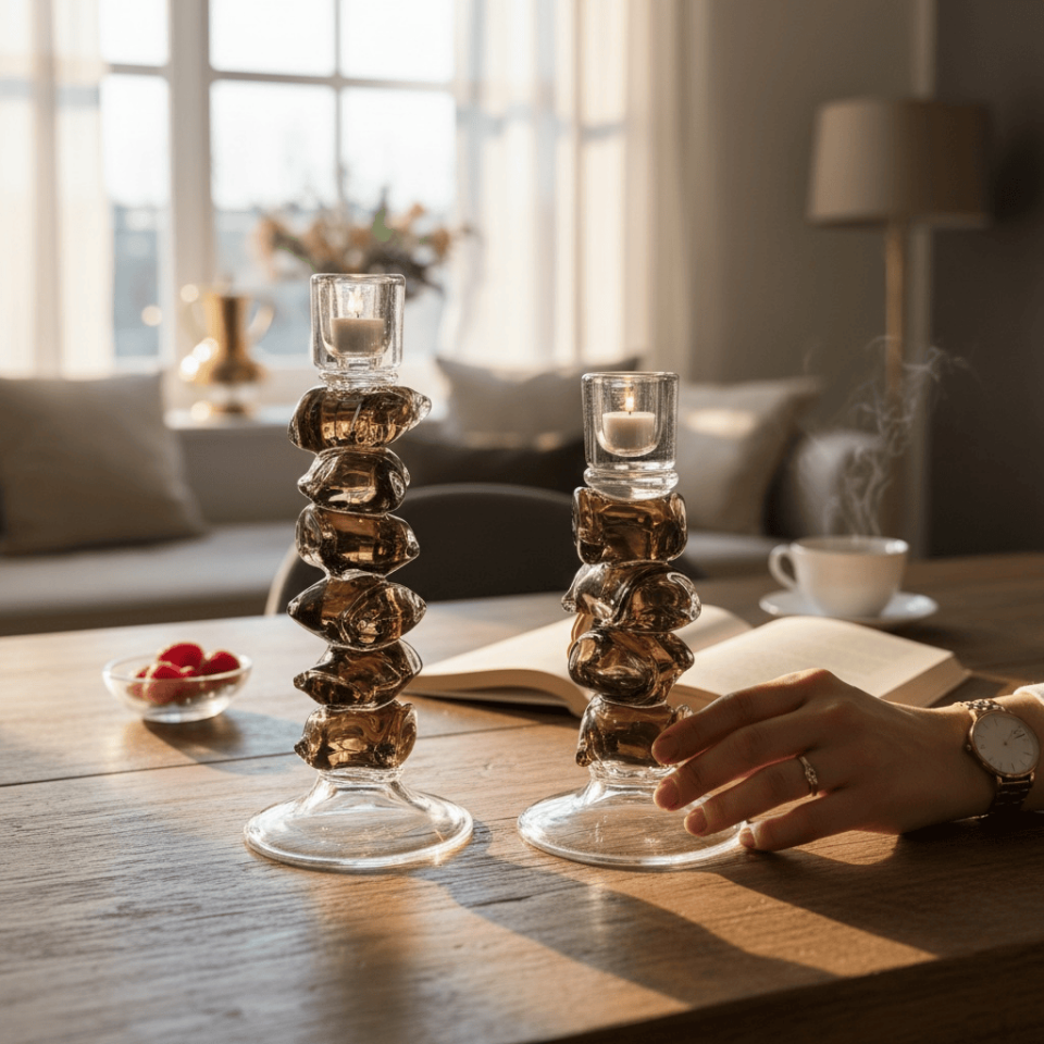 2'Lİ CAM DEKORATİF ŞİŞE