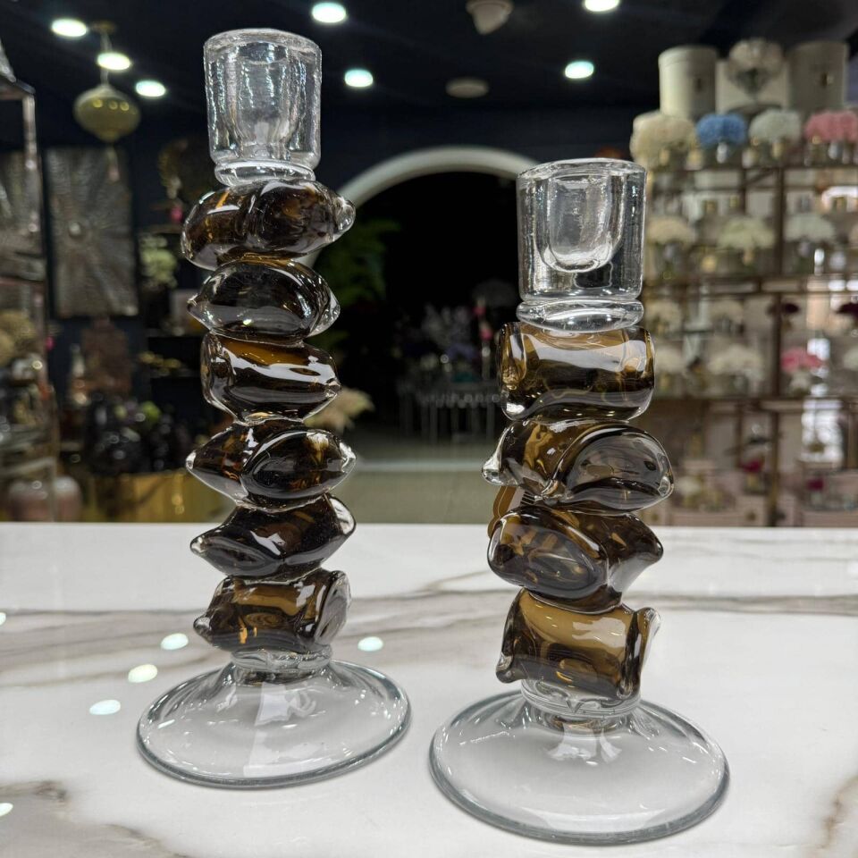 2'Lİ CAM DEKORATİF ŞİŞE