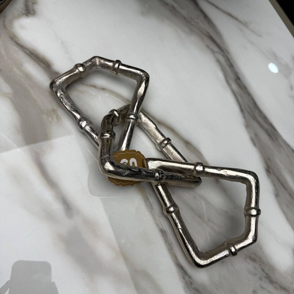 DEKORATİF GÜMÜŞ ZİNCİR OBJE