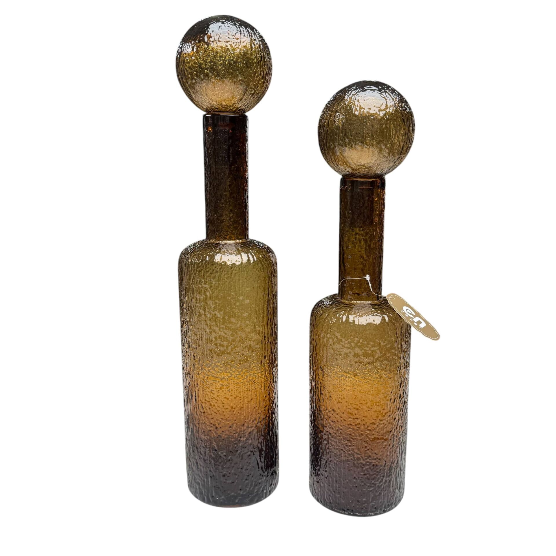 DEKORATİF CAM ŞİŞE 2'Lİ SET