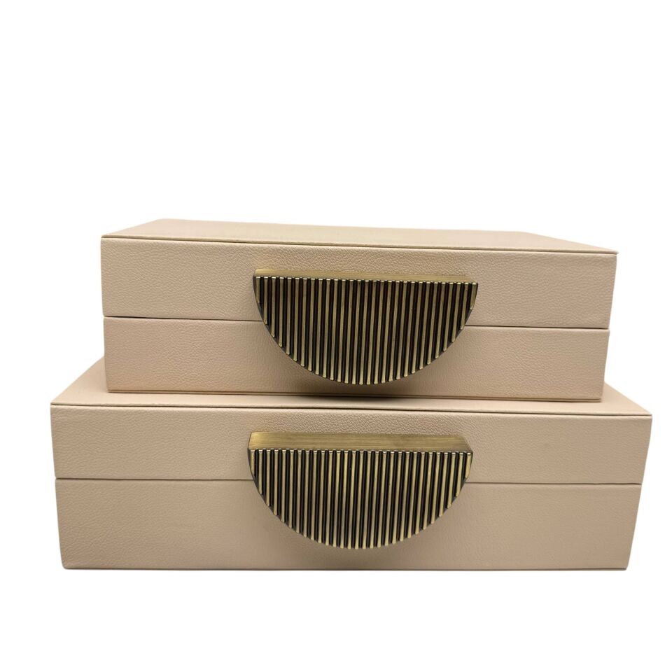 2'Lİ DERİ KUTU KREM