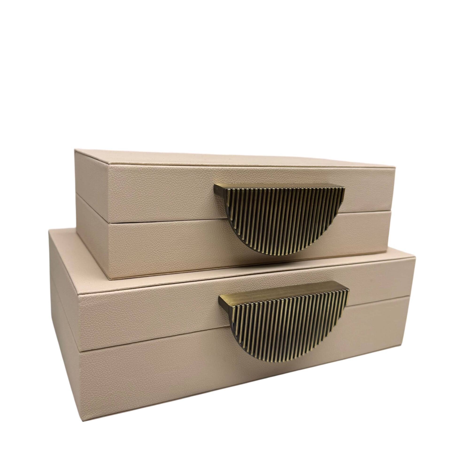 2'Lİ DERİ KUTU KREM