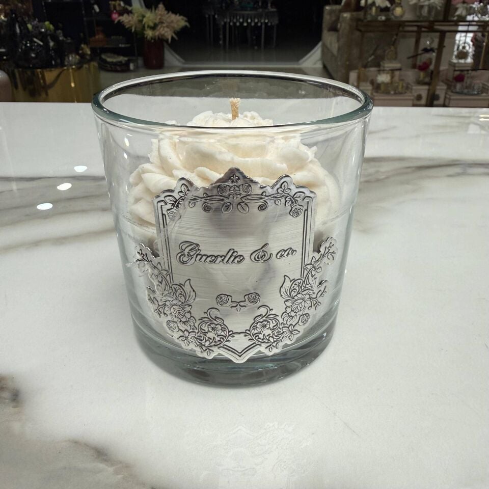Guerlie&co. Şakayık Mum Gümüş Medium