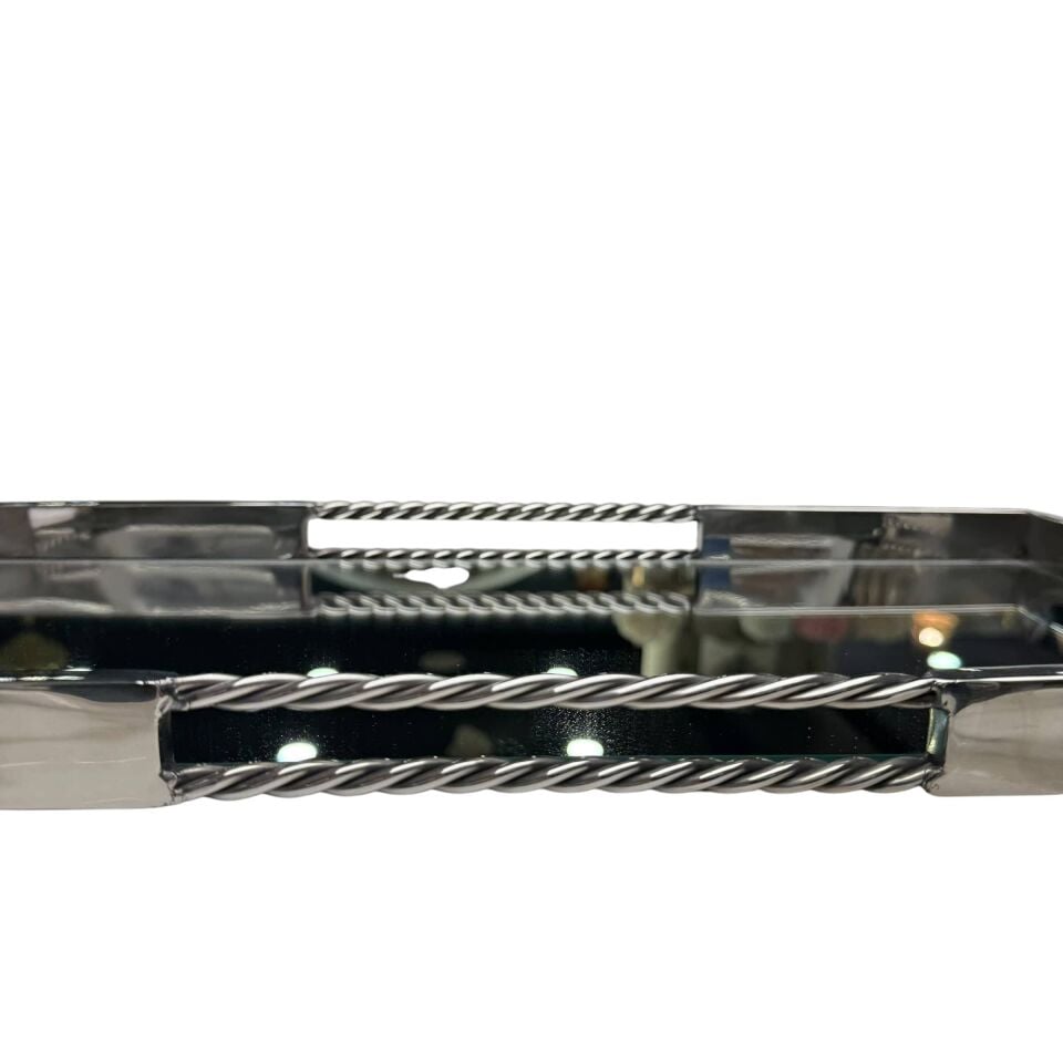 KROM BURMALI KULPLU TEPSİ