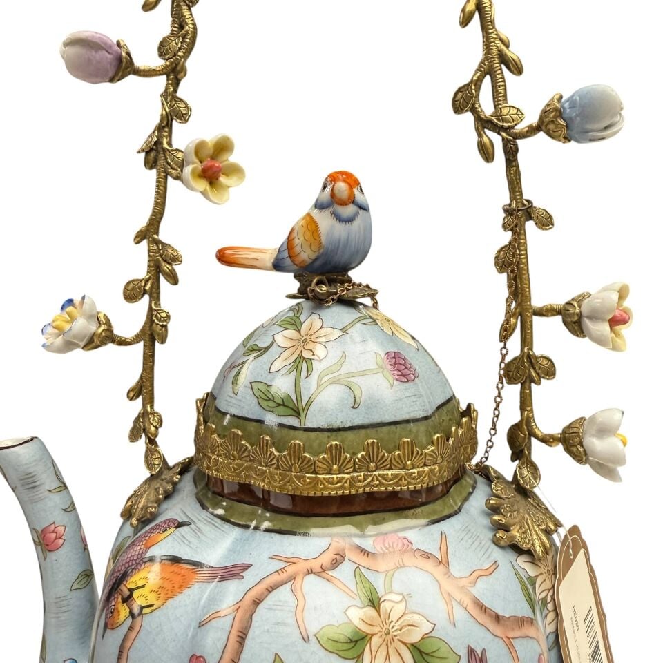 KUŞ FİGÜRLÜ DEKORATİF DEMLİK OBJE