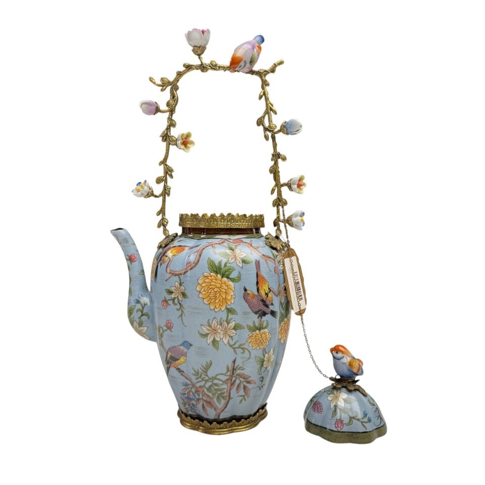 KUŞ FİGÜRLÜ DEKORATİF DEMLİK OBJE