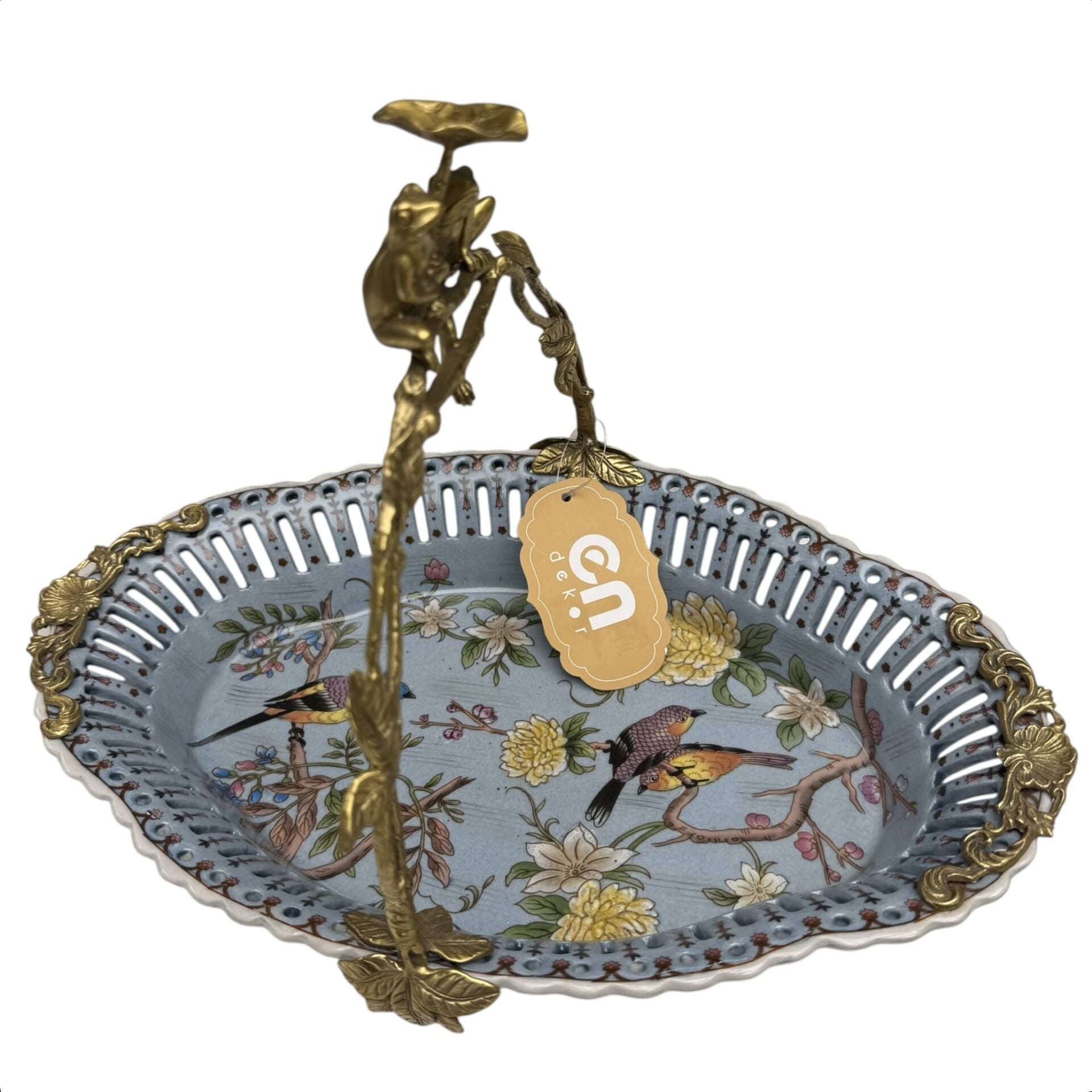 KUŞ FİGÜRLÜ DEKORATİF SUNUM TABAĞI