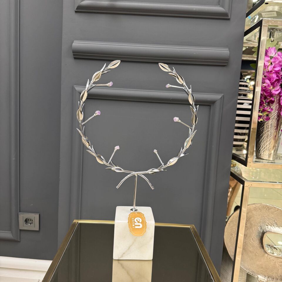 MERMER TABANLI METAL HALKA DEKORATİF OBJE (2’Lİ SET)