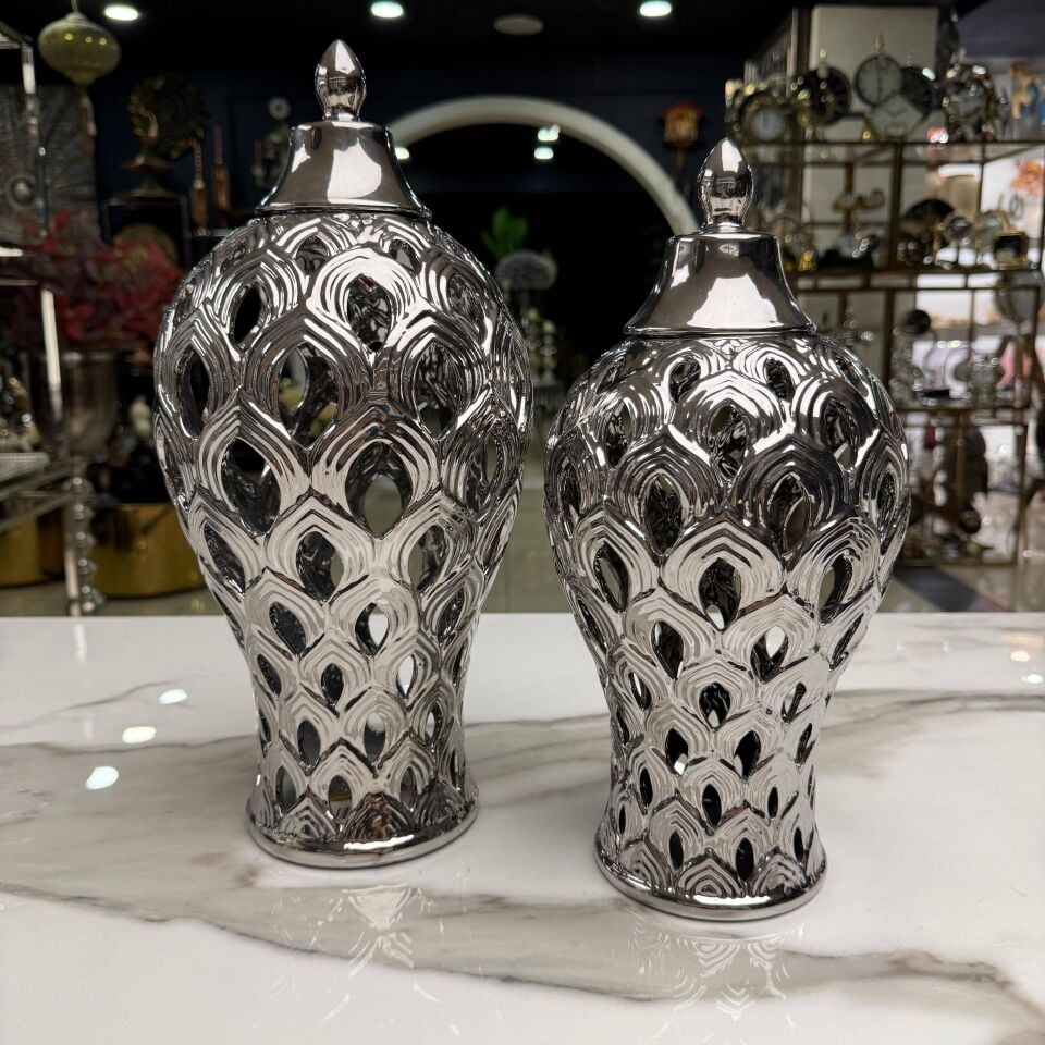 METAL KAPAKLI DEKORATİF KÜP (2’Lİ SET)