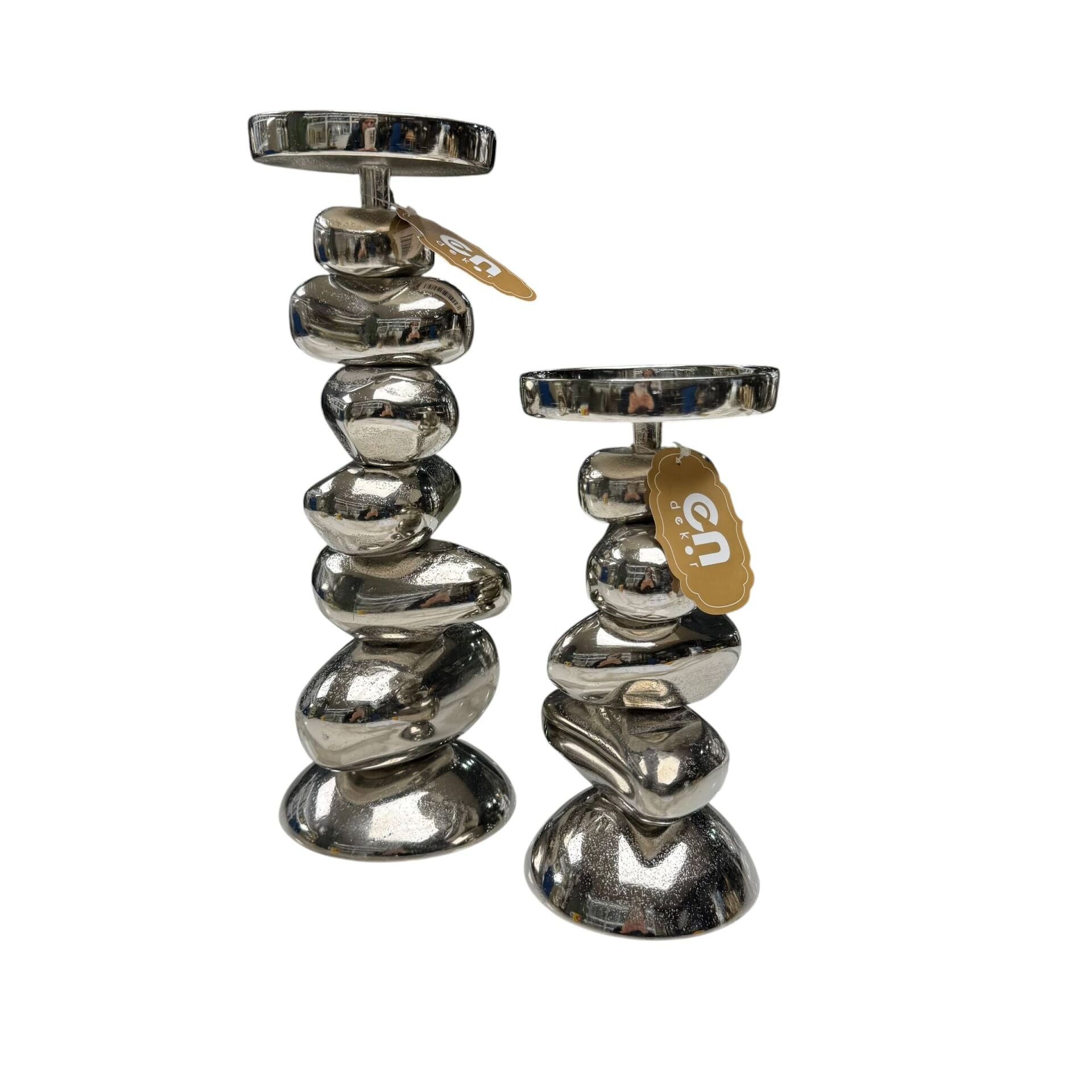 MODERN FORM DÖKÜM ŞAMDAN (2’Lİ SET)