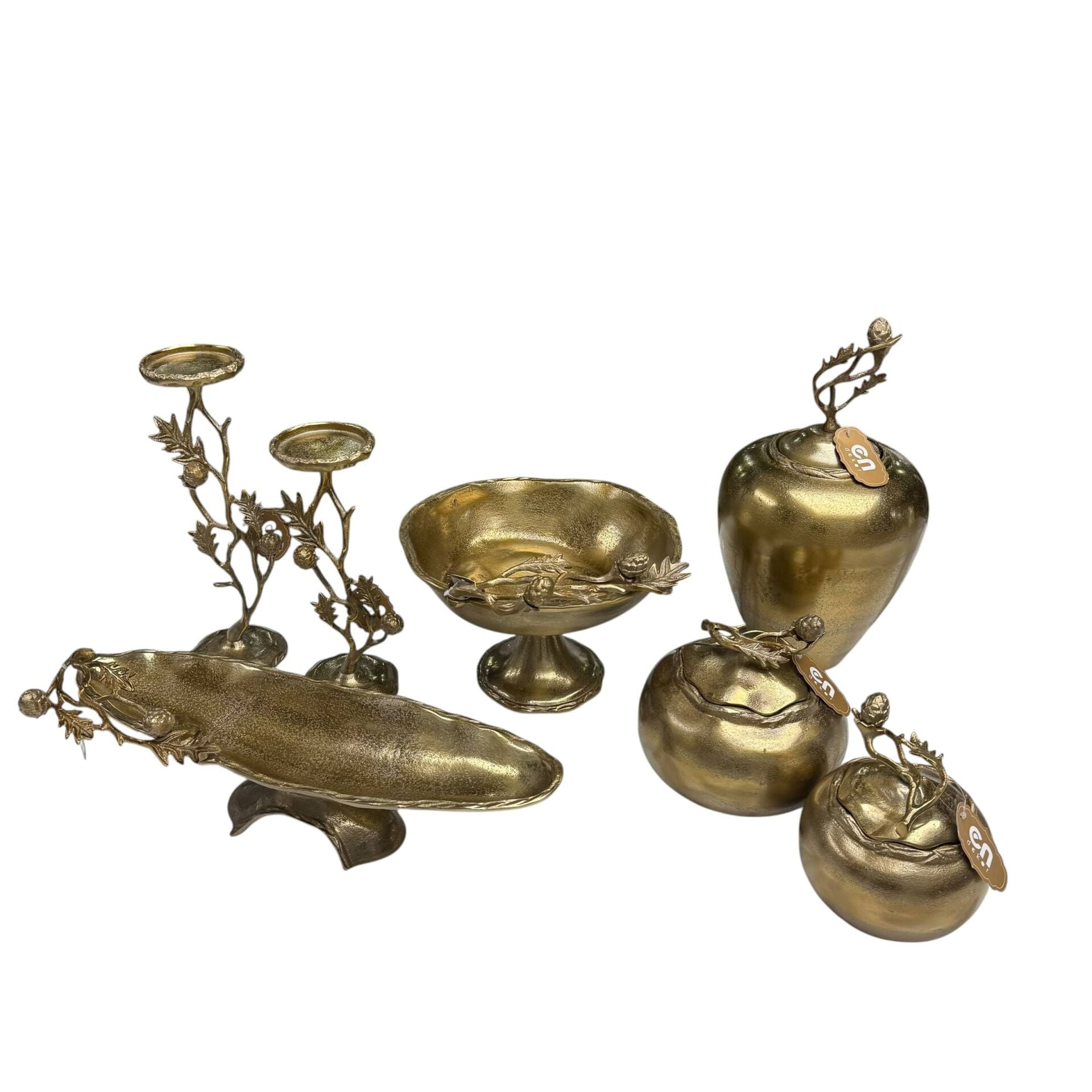 MAT & GOLD TON DÖKÜM DEKORATİF 7 PARÇA SET