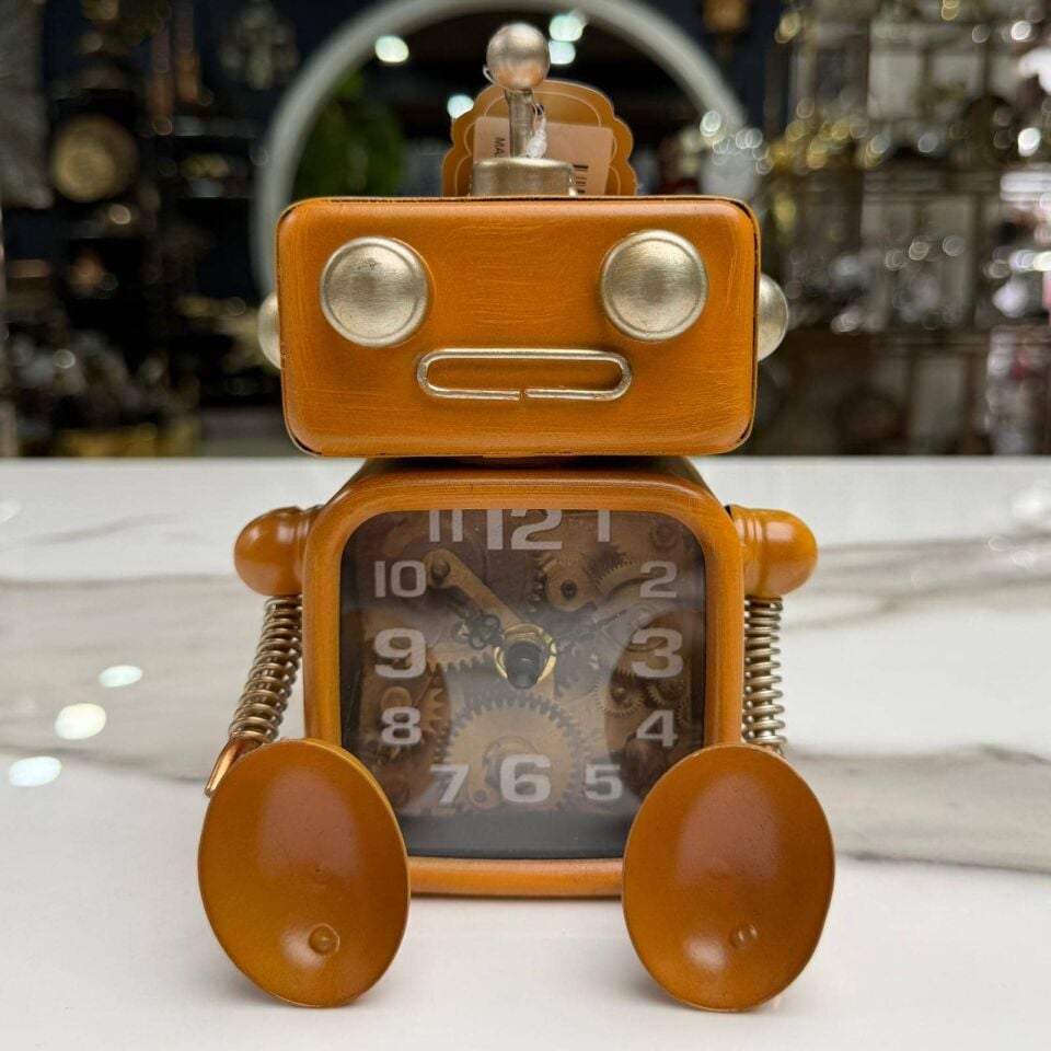 DEKORATİF ROBOT MASA SAATİ