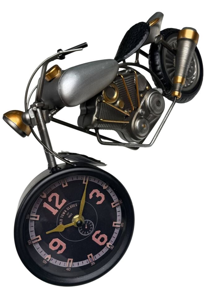 DEKORATİF MOTOSİKLET MASA SAATİ