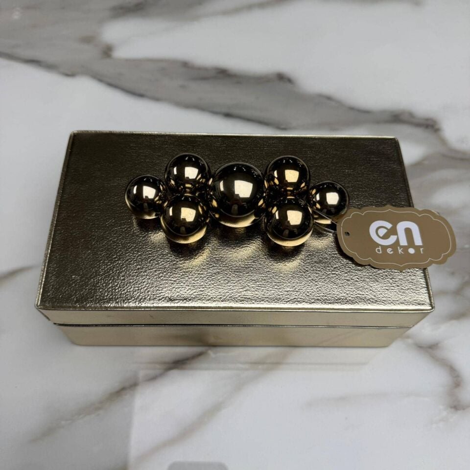 GOLD DETAYLI MODERN DEKORATİF KUTU