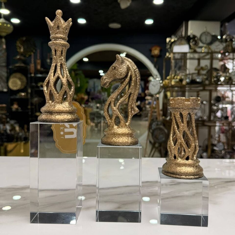 SATRANÇ TEMALI DEKORATİF OBJE SETİ