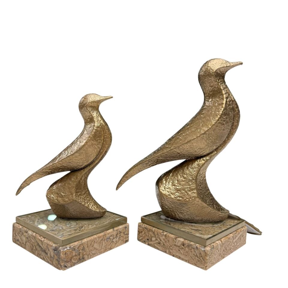 GOLD KUŞ FİGÜRLÜ DEKORATİF OBJE SETİ