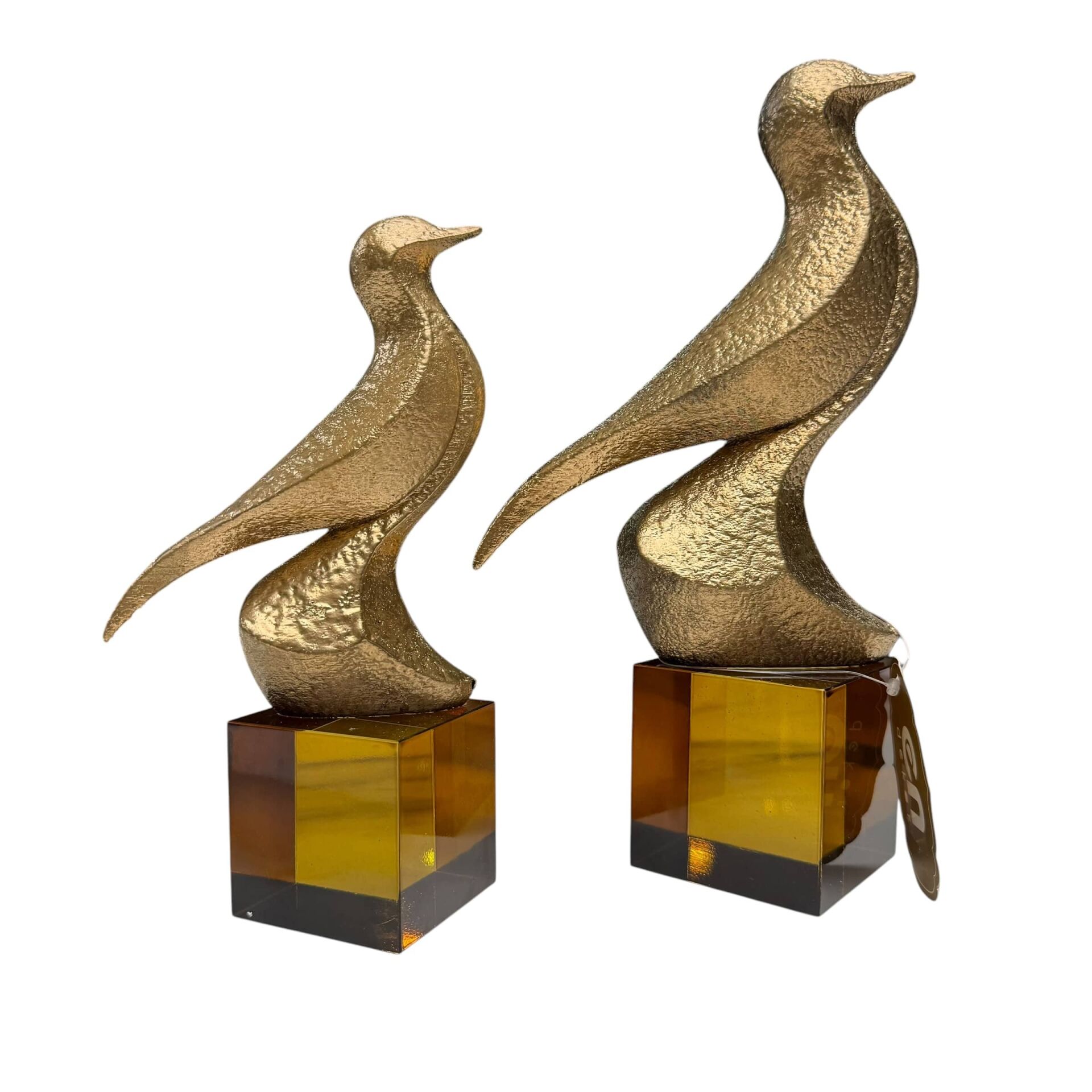 GOLD KUŞ FİGÜRLÜ DEKORATİF OBJE SETİ